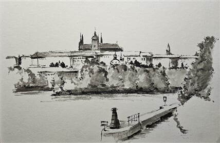 Hradčany z Jiráskova mostu
