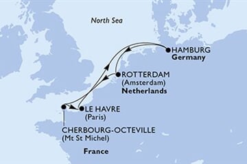 MSC Preziosa - Francie, Německo, Nizozemí (Le Havre)