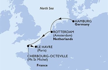 MSC Preziosa - Německo, Nizozemí, Francie (Hamburk)