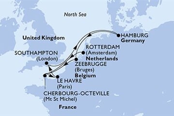 MSC Preziosa - Nizozemí, Francie, Velká Británie, Německo, Belgie (Rotterdam)
