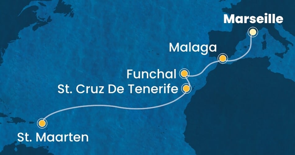 Trasa plavby CFS-MRS12A0D