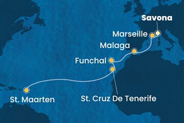 Costa Fascinosa - Itálie, Francie, Španělsko, Portugalsko, Nizozemské Antily (ze Savony)