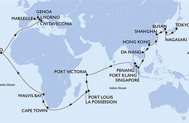 MSC Magnifica - Japonsko, Jižní Korea, Čína, Hongkong, Vietnam, ... (z Tokia)
