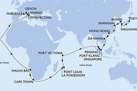 MSC Magnifica - Japonsko, Jižní Korea, Čína, Hongkong, Vietnam, ... (z Tokia)