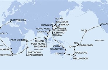 MSC Magnifica - USA, Americká Samoa, Samoa, Fidži, Nový Zéland, ...