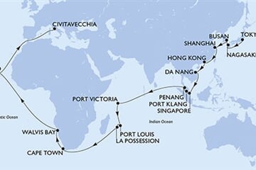 MSC MAGNIFICA - Japán, Dél-Korea, Kína, Hong Kong, Vietnam, ... (a Tokió-ből)
