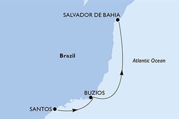 MSC VIRTUOSA - Brazília (a Santos-ból)