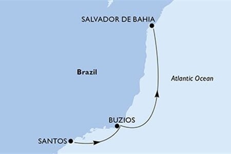 MSC VIRTUOSA - Brazília (a Santos-ból)
