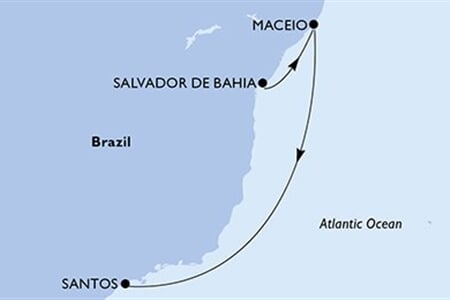 MSC VIRTUOSA - Brazília (a Salvador de Bahia-ből)