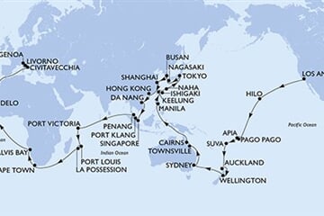MSC MAGNIFICA - USA, Americká Samoa, Samoa, Fidži, Nový Zéland, ...