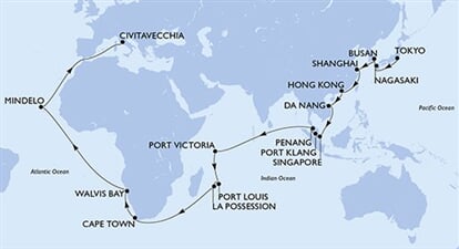 MSC Magnifica - Japonsko, Jižní Korea, Čína, Hongkong, Vietnam, ... (z Tokia)