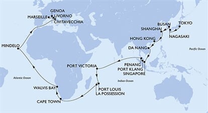 MSC Magnifica - Japonsko, Jižní Korea, Čína, Hongkong, Vietnam, ... (z Tokia)