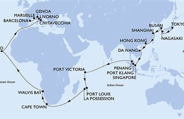 MSC Magnifica - Japonsko, Jižní Korea, Čína, Hongkong, Vietnam, ... (z Tokia)