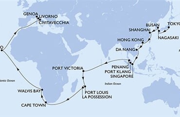 MSC Magnifica - Japonsko, Jižní Korea, Čína, Hongkong, Vietnam, ... (z Tokia)
