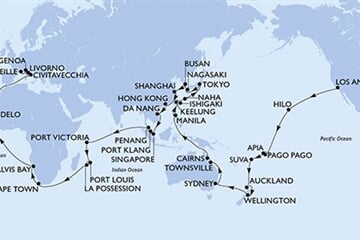 MSC MAGNIFICA - Amerikai Egyesült Államok, Americká Samoa, Szamoa, Fidzsi-szigetek, Új-Zélan, ...