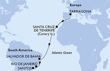 MSC Divina - Španělsko, Brazílie (Tarragona)