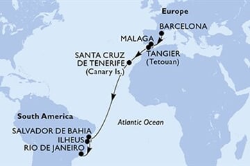 MSC Lirica - Španělsko, Maroko, Brazílie (z Barcelony)