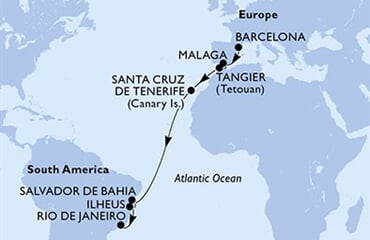 MSC Lirica - Španělsko, Maroko, Brazílie (z Barcelony)
