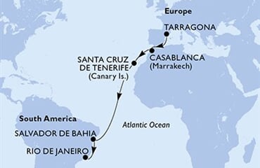 MSC Musica - Španělsko, Maroko, Brazílie (Tarragona)