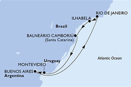 MSC Splendida - Argentina, Brazílie, Uruguay (Buenos Aires)