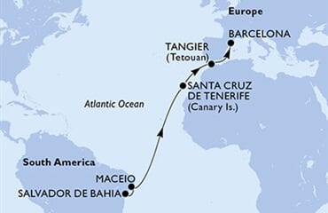 MSC Virtuosa - Brazílie, Španělsko, Maroko (Salvador de Bahia)