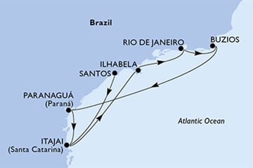 MSC LIRICA - Brazília (a Santos-ból)
