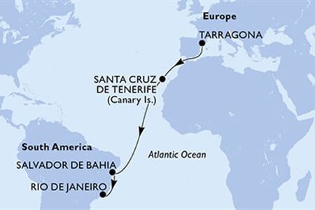 MSC DIVINA - Španělsko, Brazílie (Tarragona)