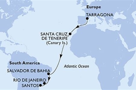 MSC DIVINA - Španělsko, Brazílie (Tarragona)