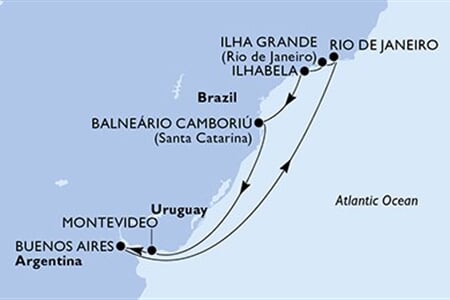 MSC SPLENDIDA - Argentina, Brazílie, Uruguay (Buenos Aires)