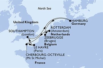 MSC Preziosa - Nizozemí, Francie, Velká Británie, Německo, Belgie (Rotterdam)
