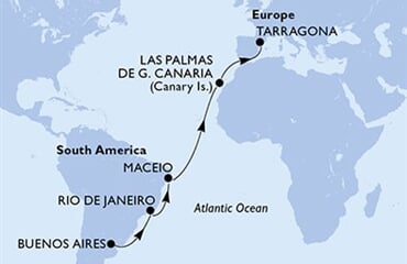 MSC Splendida - Argentina, Brazílie, Španělsko (Buenos Aires)