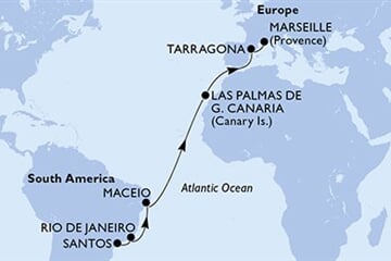 MSC MUSICA - Brazília, Spanyolország, Franciaország (a Santos-ból)