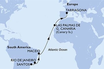MSC MUSICA - Brazília, Spanyolország (a Santos-ból)