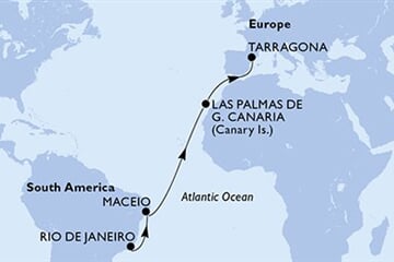 MSC MUSICA - Brazília, Spanyolország (a Rio de Janeiro-ből)