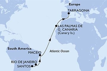 MSC MUSICA - Brazílie, Španělsko (Santos)