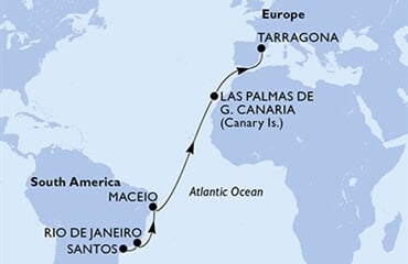 MSC Musica - Brazílie, Španělsko (Santos)