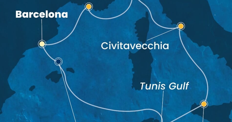 Trasa plavby CSM-BCN07A72