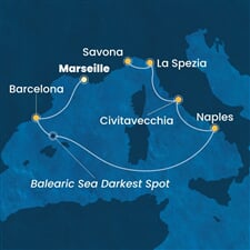Costa Toscana - Francie, Španělsko, Itálie (z Marseille)