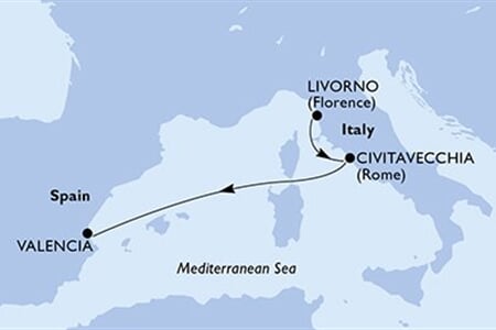 MSC ORCHESTRA - Itálie, Španělsko (Livorno)