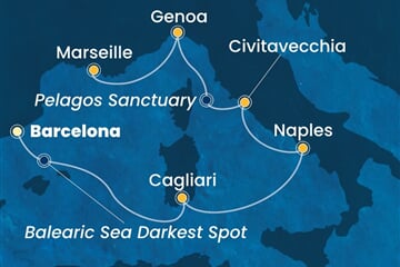 Costa Smeralda - Španělsko, Itálie, Francie (z Barcelony)