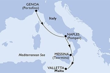 MSC World Europa - Itálie, Malta (z Janova)