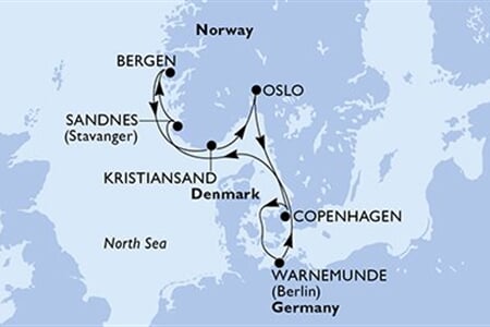 MSC Magnifica - Německo, Norsko, Dánsko (Warnemünde)
