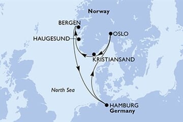 MSC Preziosa - Německo, Norsko (Hamburk)