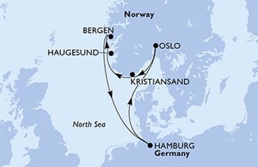 MSC Preziosa - Německo, Norsko (Hamburk)