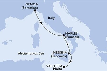 MSC WORLD EUROPA - Olaszország, Málta (a Genova-ből)