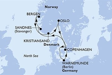 MSC MAGNIFICA - Németország, Norvégia, Dánia (a Warnemünde-ből)