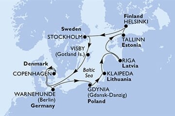 MSC MAGNIFICA - Németország, Lengyelország, Litvánia, Lettország, Észtország, ... (a Warnemünde-ből)