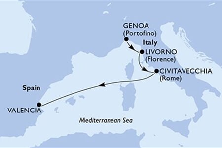 MSC ORCHESTRA - Itálie, Španělsko (z Janova)