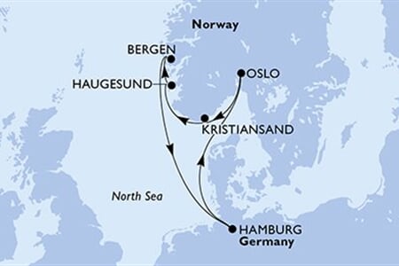 MSC PREZIOSA - Německo, Norsko (Hamburk)