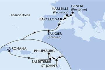 MSC OPERA - Itálie, Francie, Španělsko, Maroko, Antigua a Barbuda, ... (z Janova)